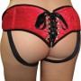 Corsetto Raso & Pizzo Rosso Plus Size Sportsheets 830286 Nero/Rosso