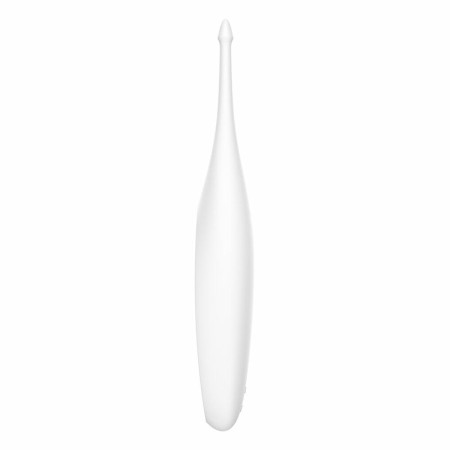 Vibratore Clitorideo Curvo Satisfyer Bianco (17 x 3 cm)